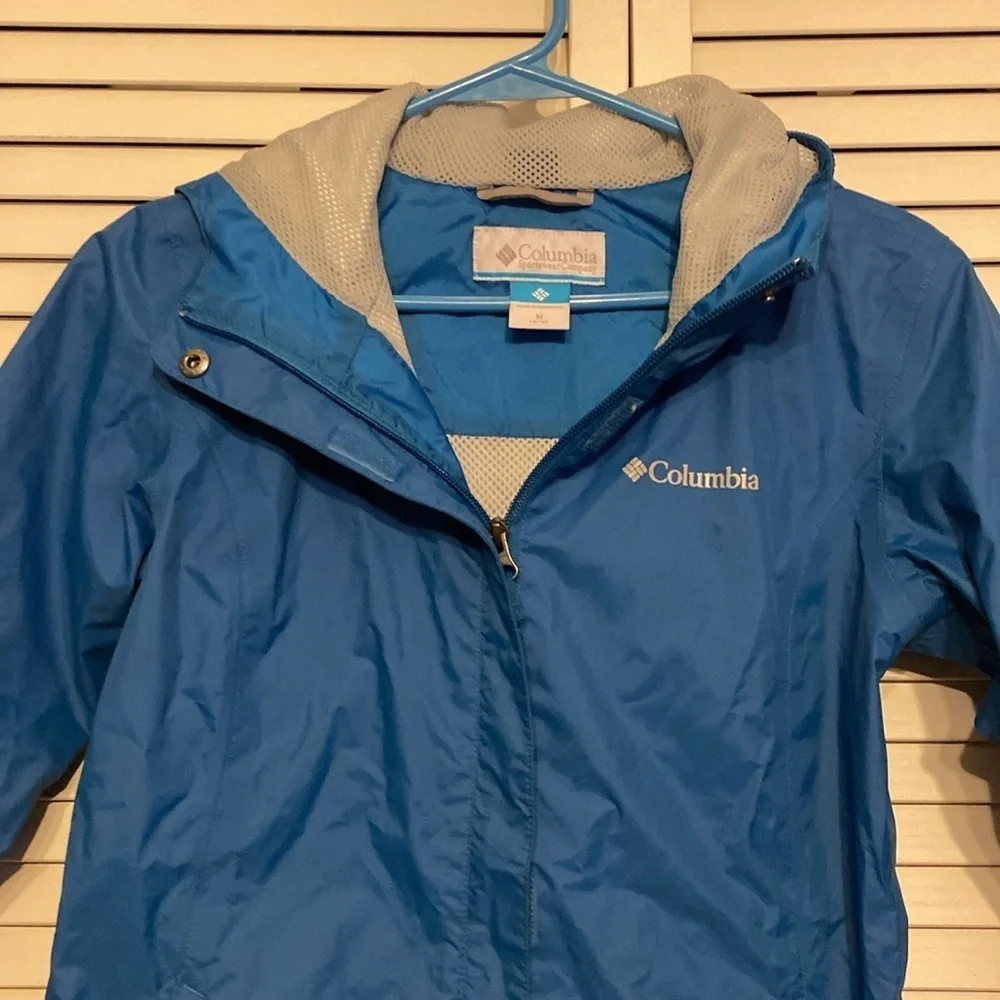 Columbia Nylon Hood Zip Windbreaker Size M